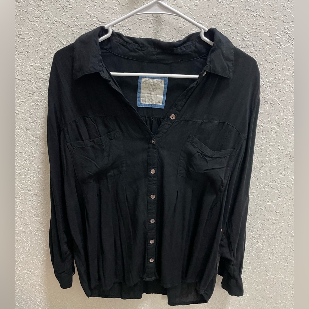 Style & Co black button up dress shirt / XL